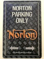 Metallic Blechschild-NORTON PARKING ONLY