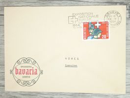 TR17 Enveloppe + Timbre Suisse 1964