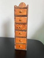 Antiker Gewürzschrank, Holz, Vintage