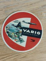 Alte Litho Gepäck Vignette / VARIG Airlines - Brasil 