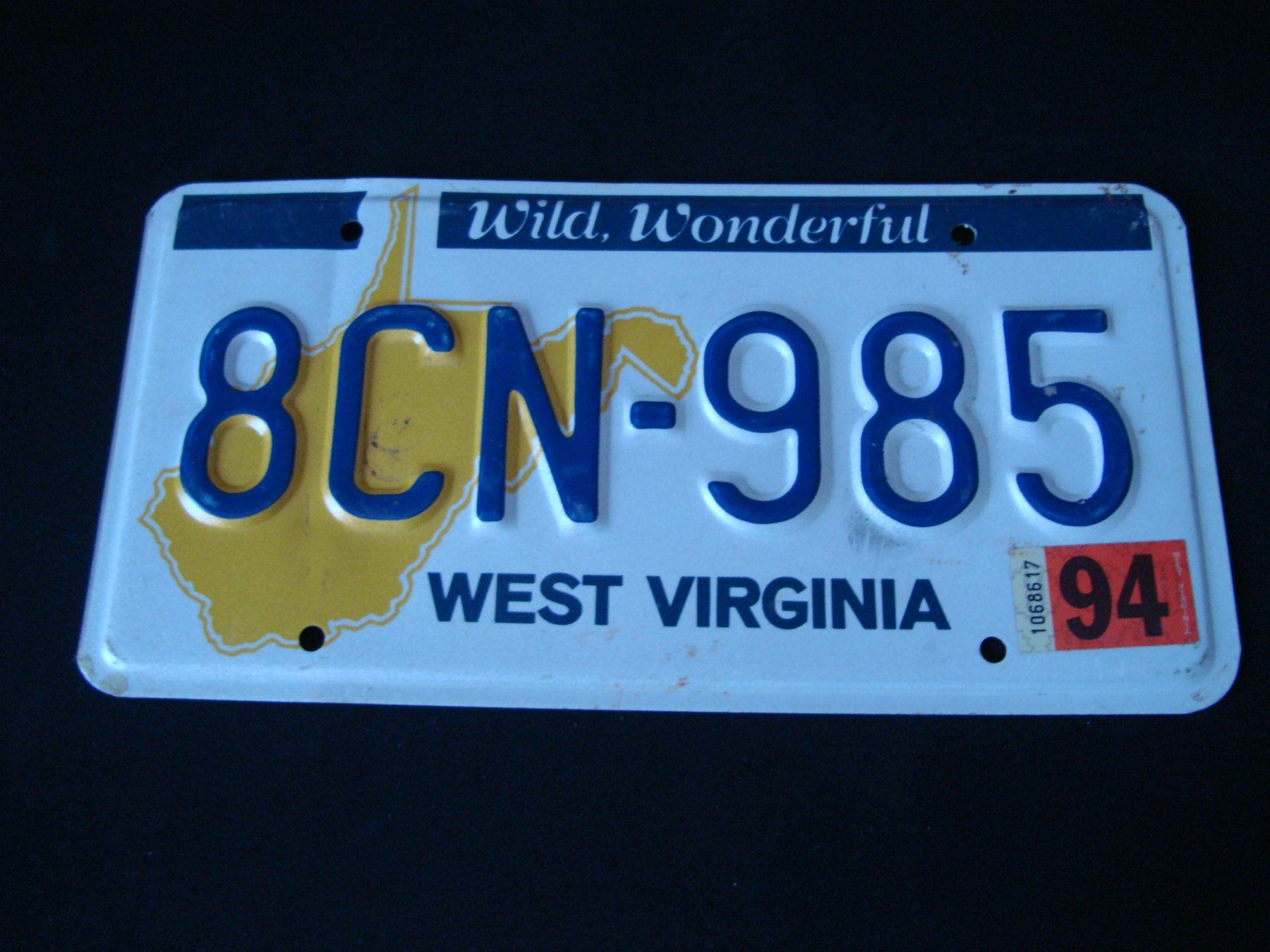 Insegne: WEST VIRGINIA 8CN 985 – Usato da Scherz venduto da 5246