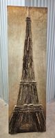 Eiffelturm Bild 180 x 55 cm, massiv, in Goldlook