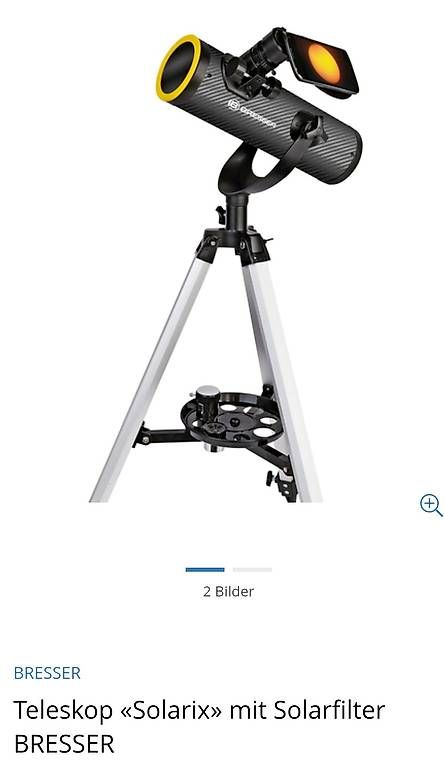 Telescopi: "Solarix" Bresser mit Solarfilter – Usato da Winterthur venduto da 04l_f6ln
