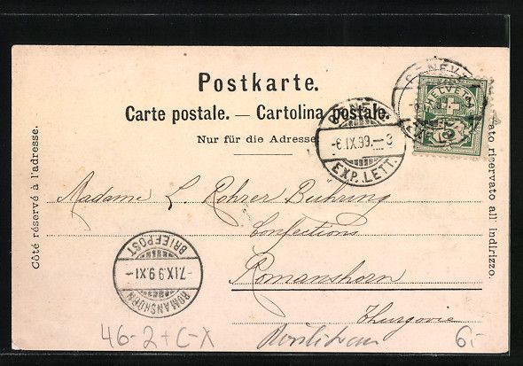 Cartoline postali: AK Geneve, Hotel des Postes, Pferdebahn – Usato da Berlin venduto da bartko-reher 1