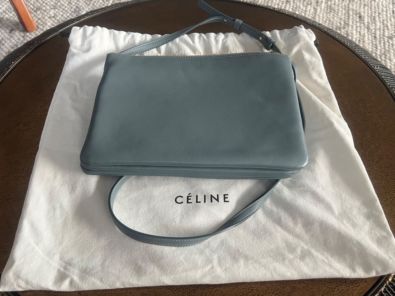 Celine Borse: Old Céline Trio in grüngrau – Nuovo (secondo la descrizione) da Siebnen venduto da Tiguli