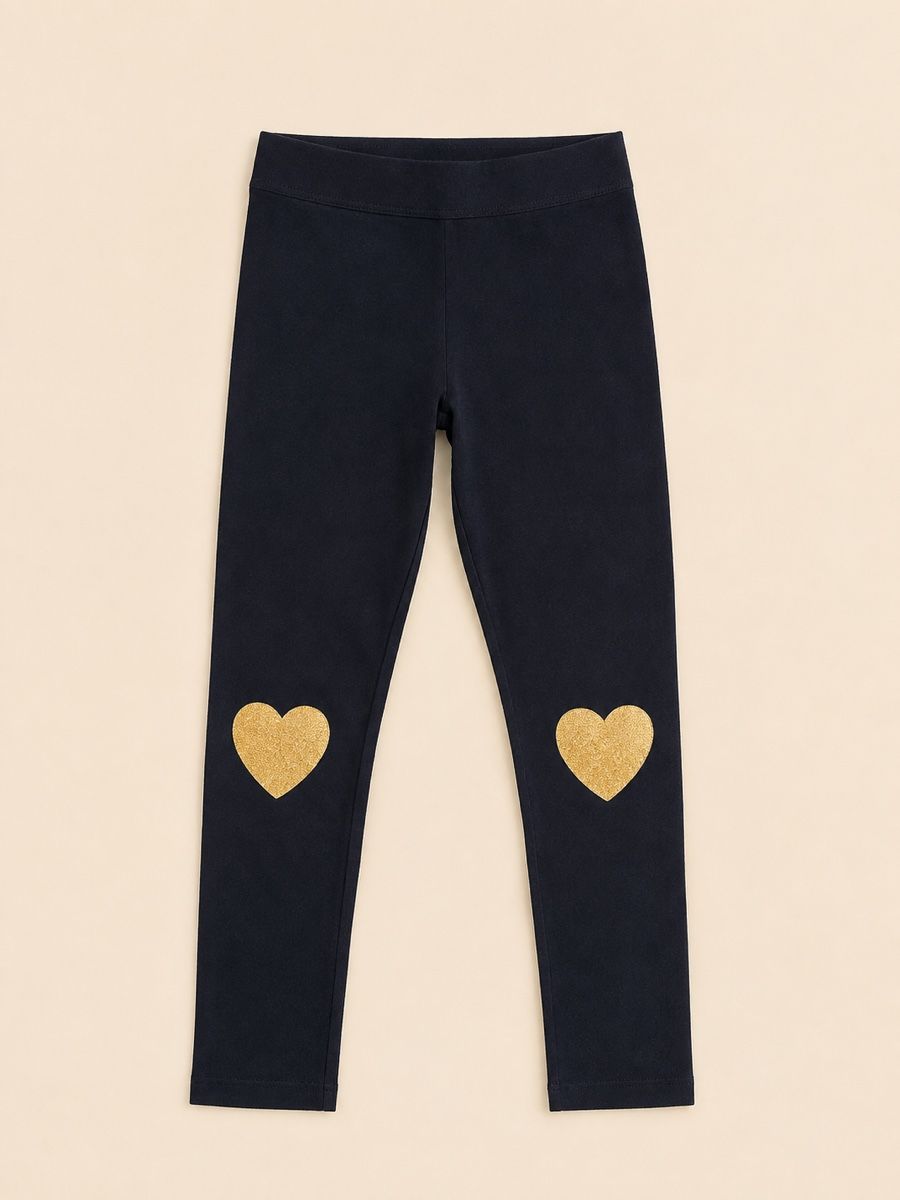 H&M Strumpfhosen & Leggings: LEGGINGS BLEU MARINE À COEURS DORÉS – Neu (gemäss Beschreibung) aus Lausanne von mar_6snp 1