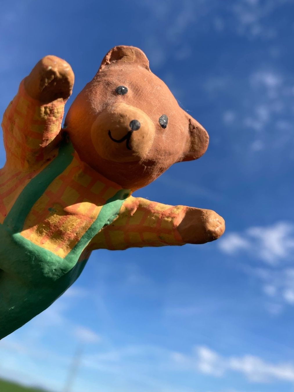 Statuette: Teddy Bär  Pappmache Vintage – Usato da Subingen venduto da ArtBead 4
