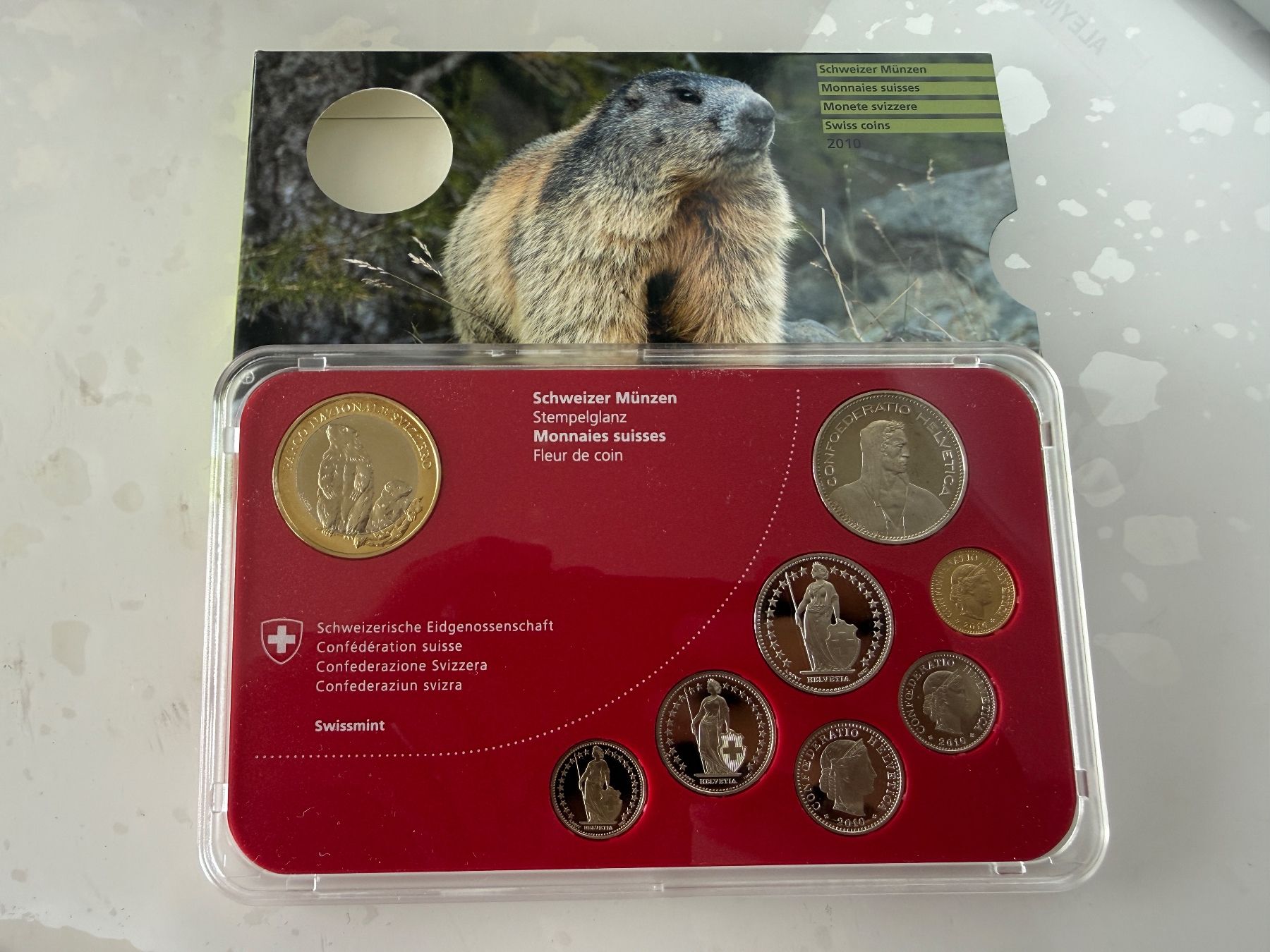 Tutti le monete: Schweizer Münzsatz 2010  Stempelglanz – Nuovo (secondo la descrizione) da Wallisellen venduto da SWISS_SILVER1 1
