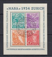 NABA 1934 - einwandfreier Block - gestempelt 05.10.34