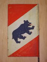 Alt Antike Metall Fahne Wimpel Flagge Standarte Banner Bern