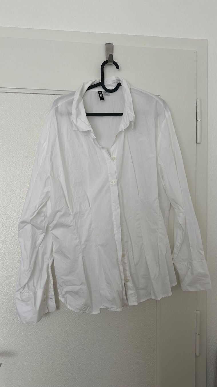 H&M Camicette: Chemisier blanc cintré H&M, taille XL – Usato da Biel/Bienne venduto da lor_7yjm
