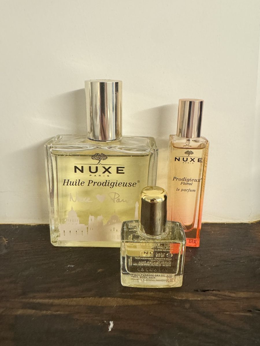 Oli essenziali: Nuxe olio 100ml profumo 15ml olio mini 10ml full/almost full – Usato da Porza venduto da kaj_d5q7
