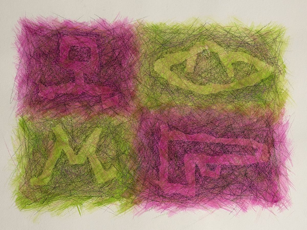 Poster & Bilder: Abstrakte Kunst - Original auf Papier – Gebraucht aus Gunten von starfish3 3