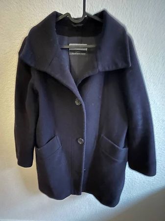 Wollmantel Collectif mon Amour, Gr. M dunkelblau violett