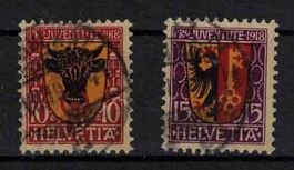 Pro Juventute Serie 1918, J10 - J11 ʘ