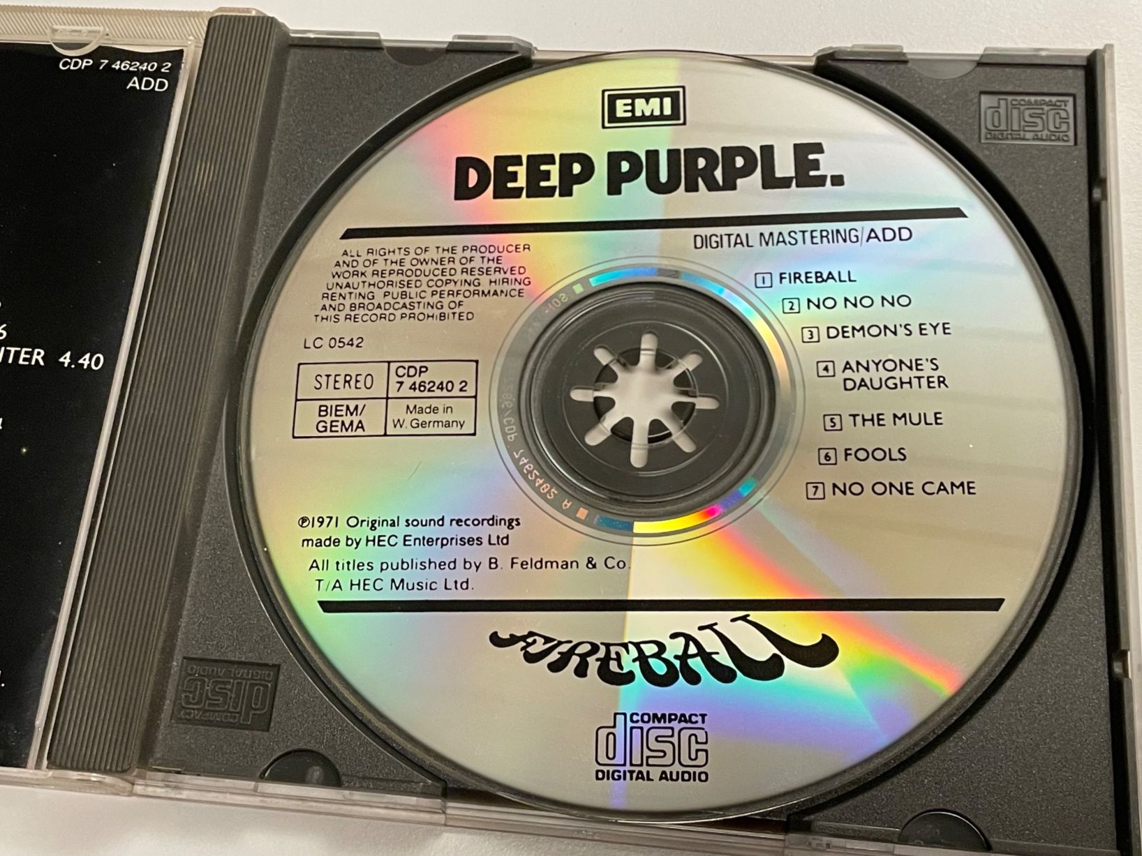 CD: Deep Purple-Fireball-RAR Remastered – Usato da Muri b. Bern venduto da AdidasCollector 1