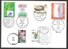 Fussball WM 1986 90 94 98 Sonderbrief Austragungsländer