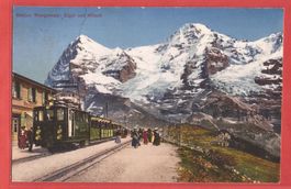 Wengen - Bahn in Station Wengeralp - 1923