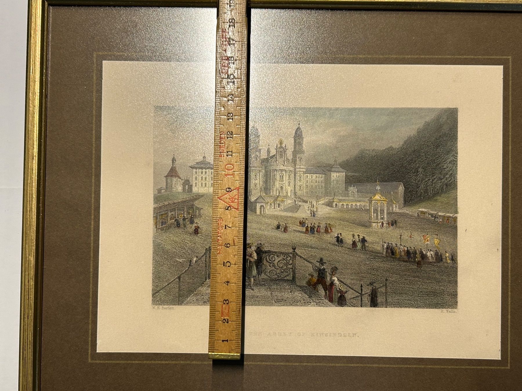 Incisioni: Stich Bild Kloster von Einsiedeln – Usato da Reinach AG venduto da Polarstern1 3