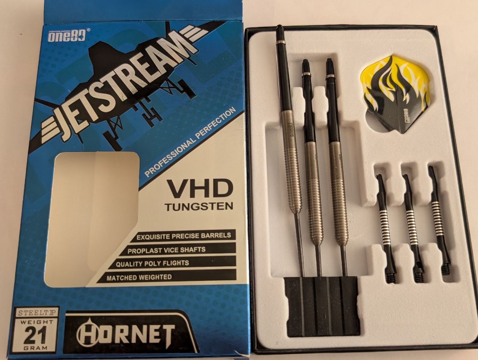 Dart: Dartpfeile One80 JETSTREAM 21g Tungsten – Gebraucht aus Wittenbach von mainimum