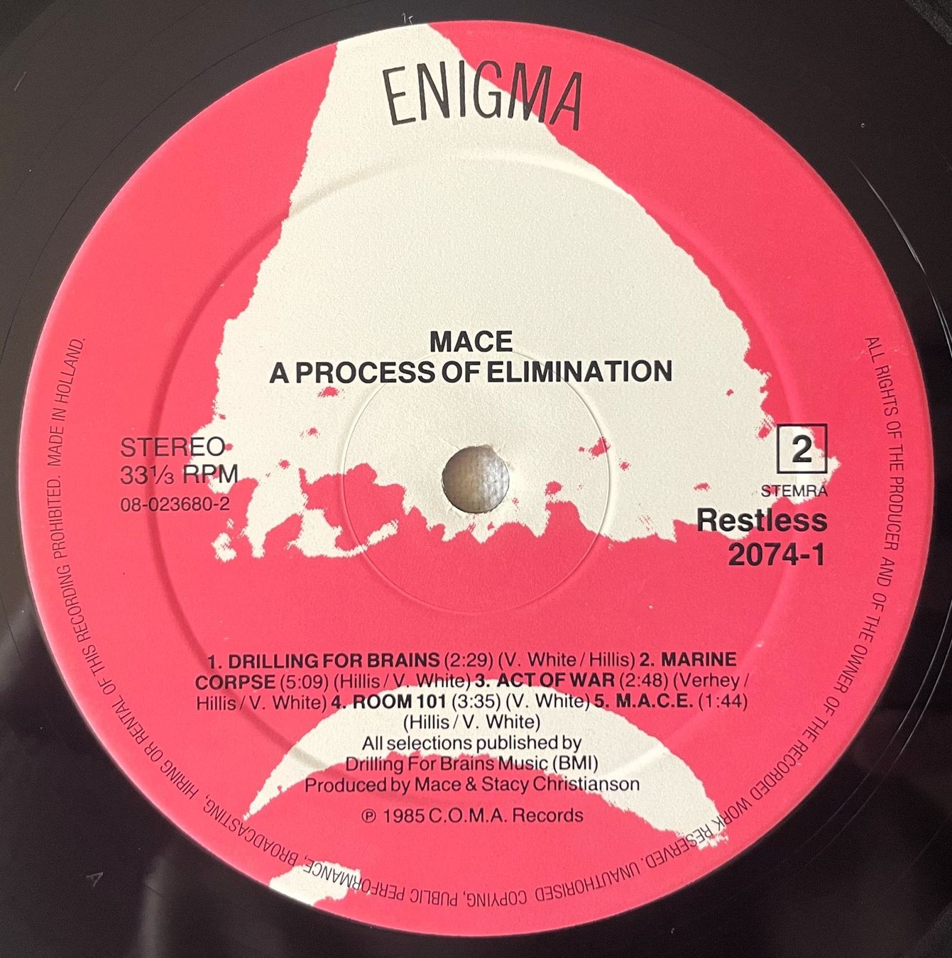 Vinyles: Mace - Process Of Elimination - LP - 1985 - First Press – D'occasion à Uster par Zardodel 5