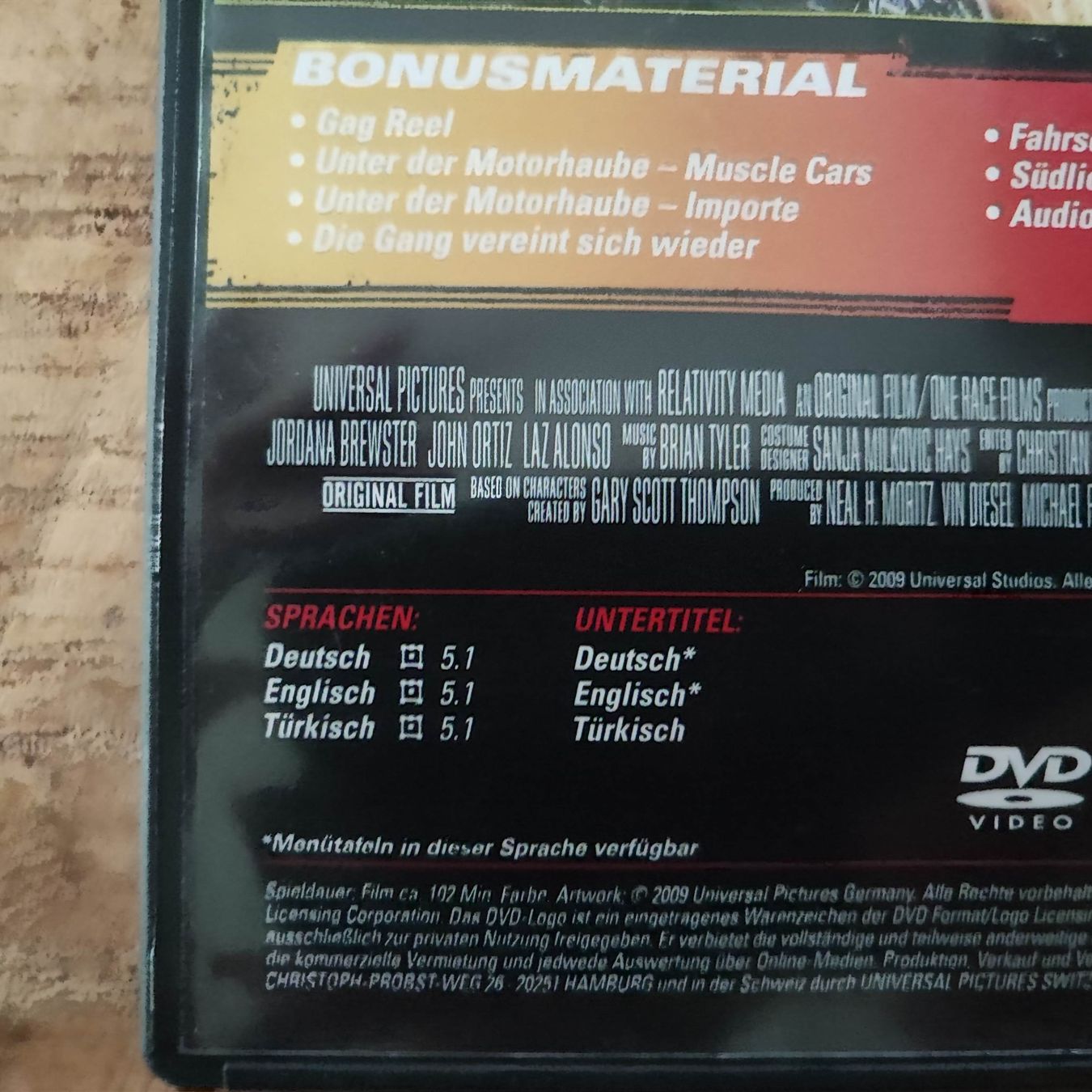 Alle DVDs: DVD Fast & Furious Neues Modell Originalteile – Gebraucht aus Dübendorf von kb86_MOVIE 2