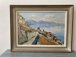 Peinture d'Edmond Rosset - Saint Saphorin/Lavaux