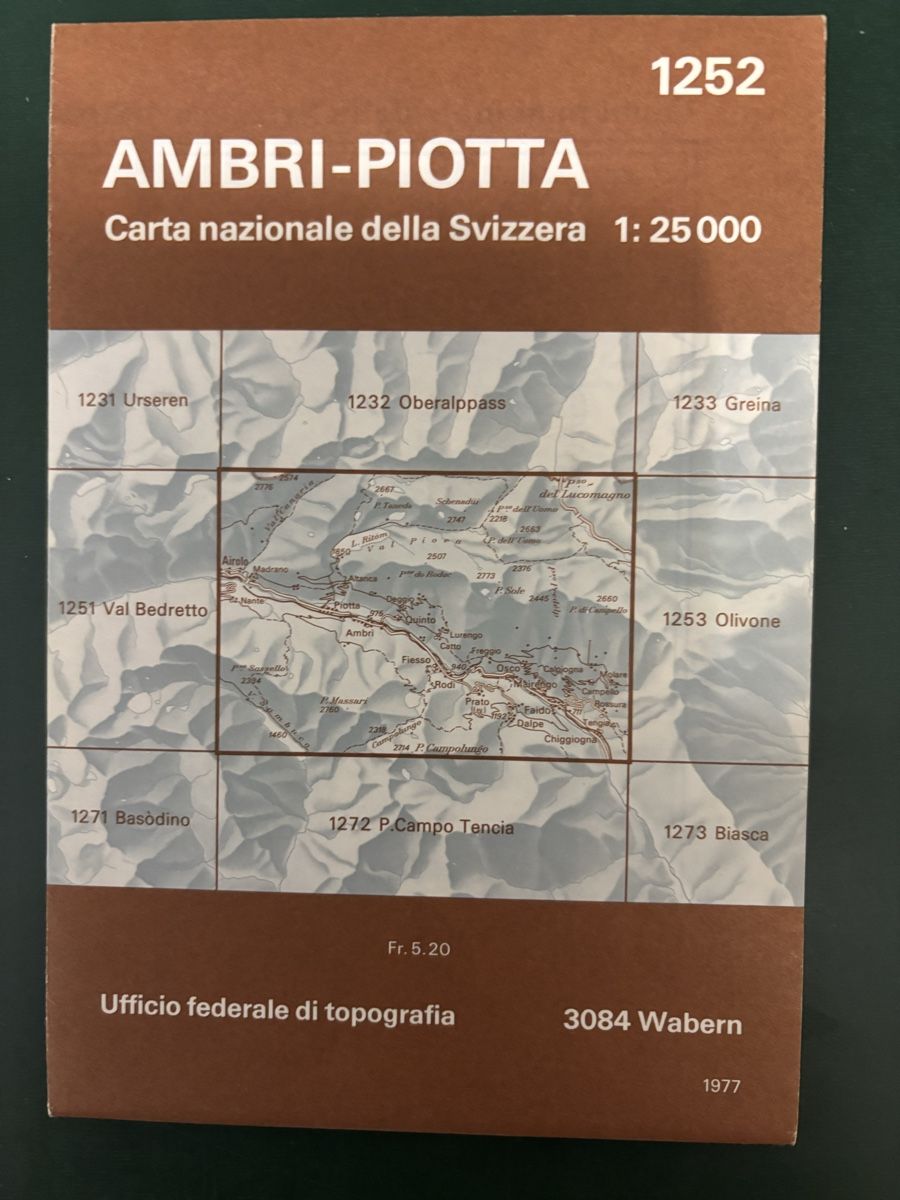Cartine & Atlanti: Wanderkarte AMBRI-PIOTTA – Usato da Gipf-Oberfrick venduto da mapfi5