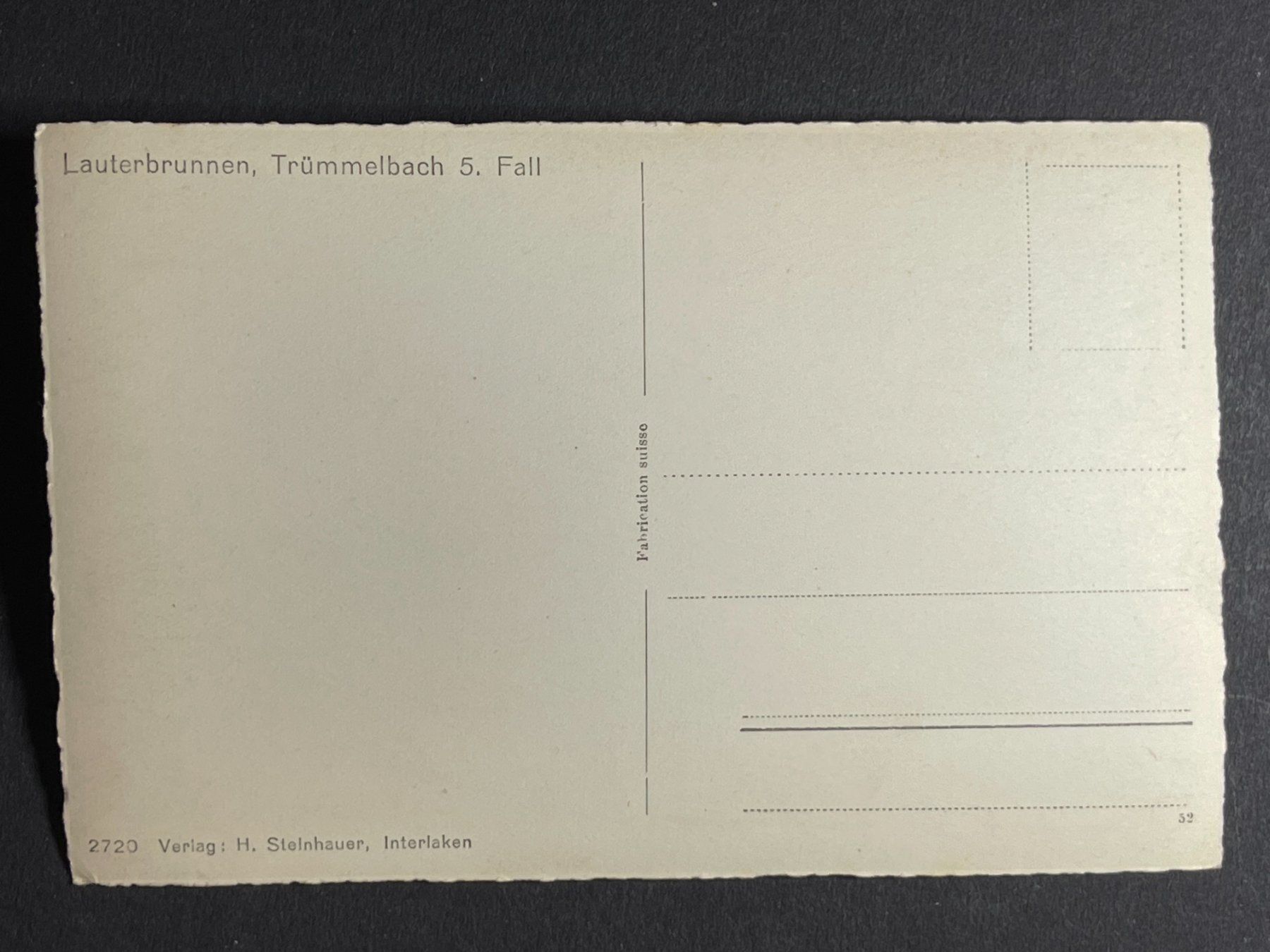 Cartoline postali: Lauterbrunnen, Trümmelbach, 5. Fall – Usato da Steg VS venduto da danwer74 1