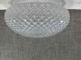 Abat-jour plafonnier verre diamants vintage bon état