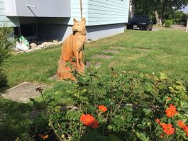 Holzskulptur Fuchs handgeschnitzt von Flugo guter Zustand