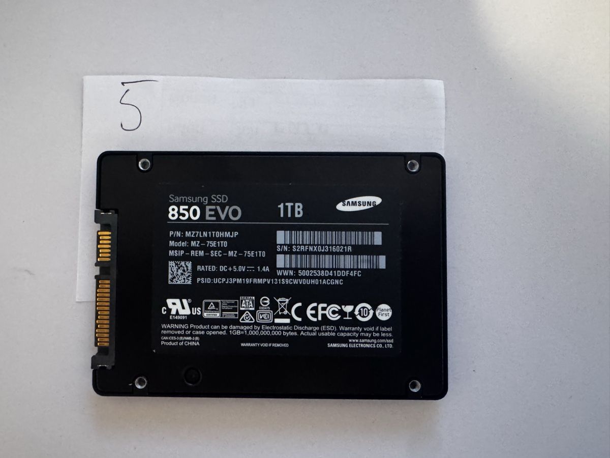Samsung Harddisks: Samsung SSD 850 EVO 1TB [5] – Neu (gemäss Beschreibung) aus Reinach BL von leo_d9bs 1