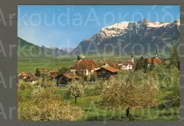 AK color Zizers GR mit Johannes- Stift,Fläscherberg ≈ 1960