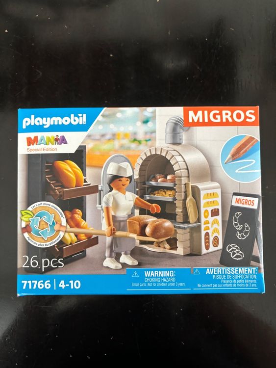 Playmobil 71766 – Boulangerie Migros Suisse (exclusivité) 26 Pièces, Neuf