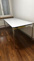 USM Schreibtisch weiss Metallgestell 175x80