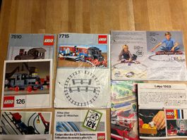 Div. alte LEGO Bauanleitungen und Prospekte / Eisenbahn