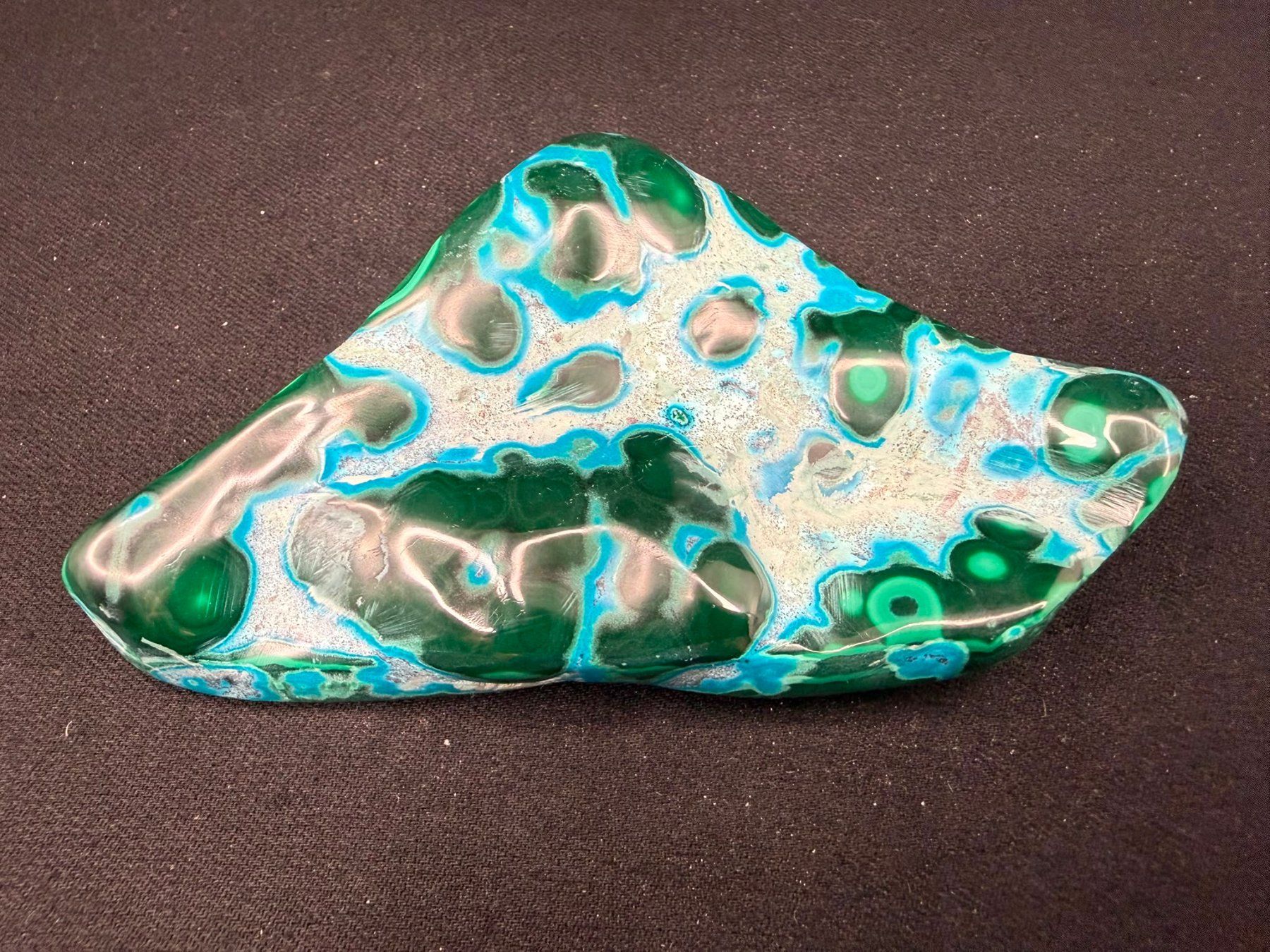 Mineralien & Heilsteine: Malachit und Chrysocolla poliert – Gebraucht aus Schinznach Bad von Demerald 9