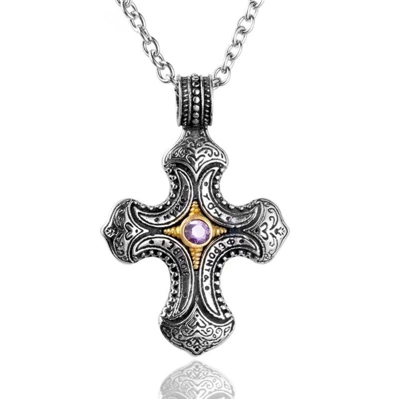 Catenine: Cross silver with stone – Nuovo e nell'imballaggio originale da Aarburg venduto da StavFashion 1