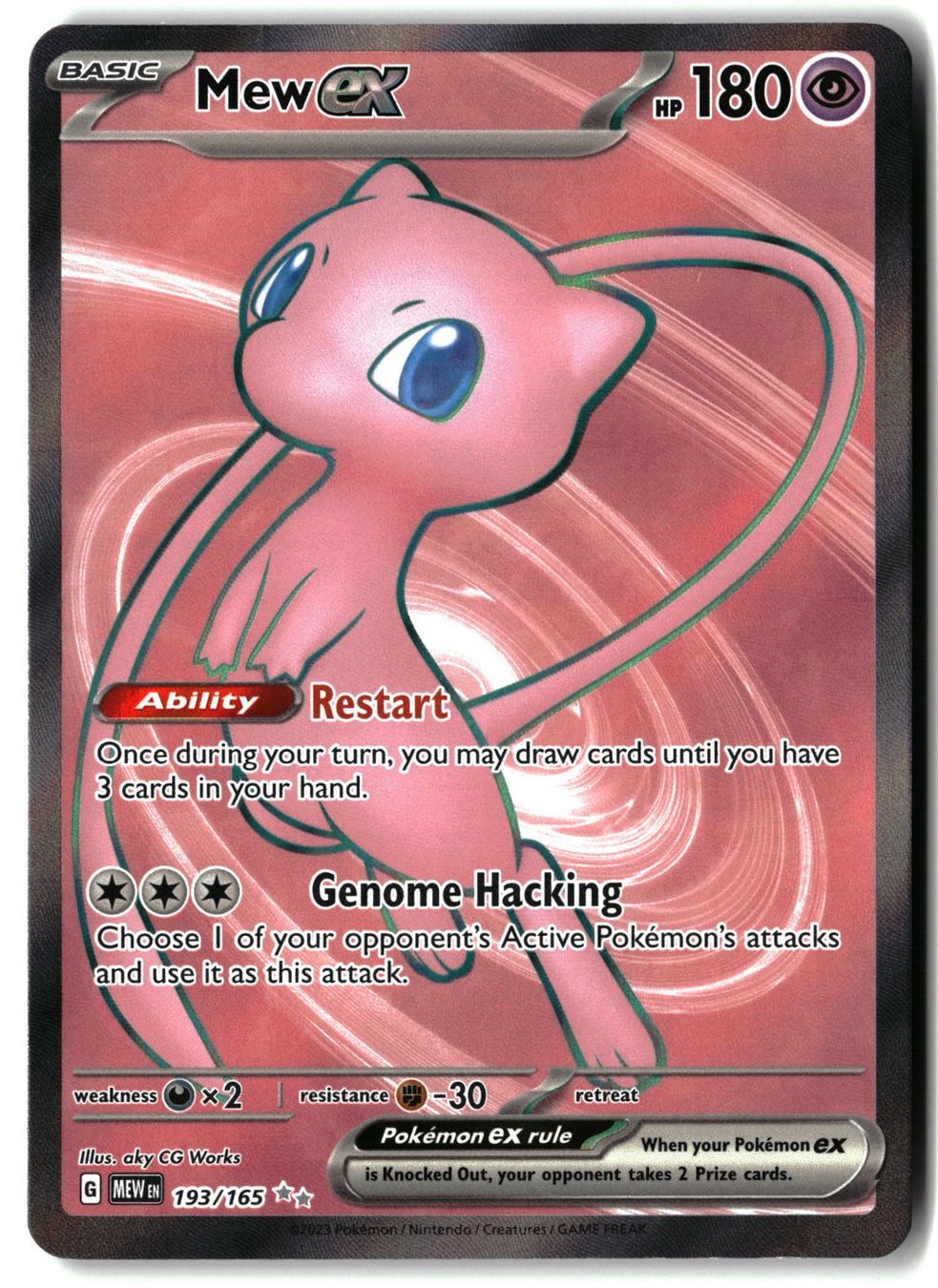 Pokémon Carte collezionabili: Mew ex #193 Pokemon Scarlet & Violet 151 – Usato da Feuerthalen venduto da Plazatoys