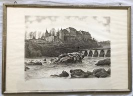 Eugen Zeller (1889-1974) - Lithografie - Schloss Laufen