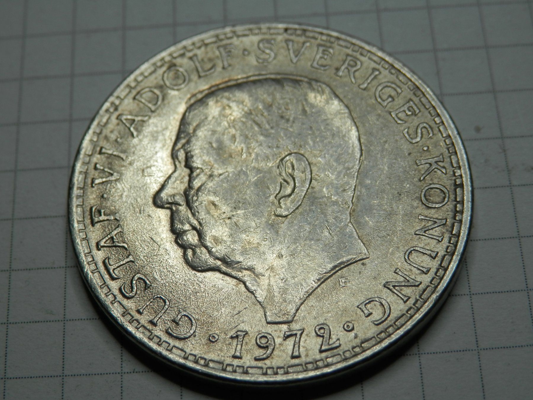 Tutti le monete: Schweden  5 Kronen, 1972 – Usato da Weiach venduto da weiach81 1