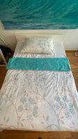 🌸🛏️ Bettwäsche Set – Weiss/Türkis 🌿✨