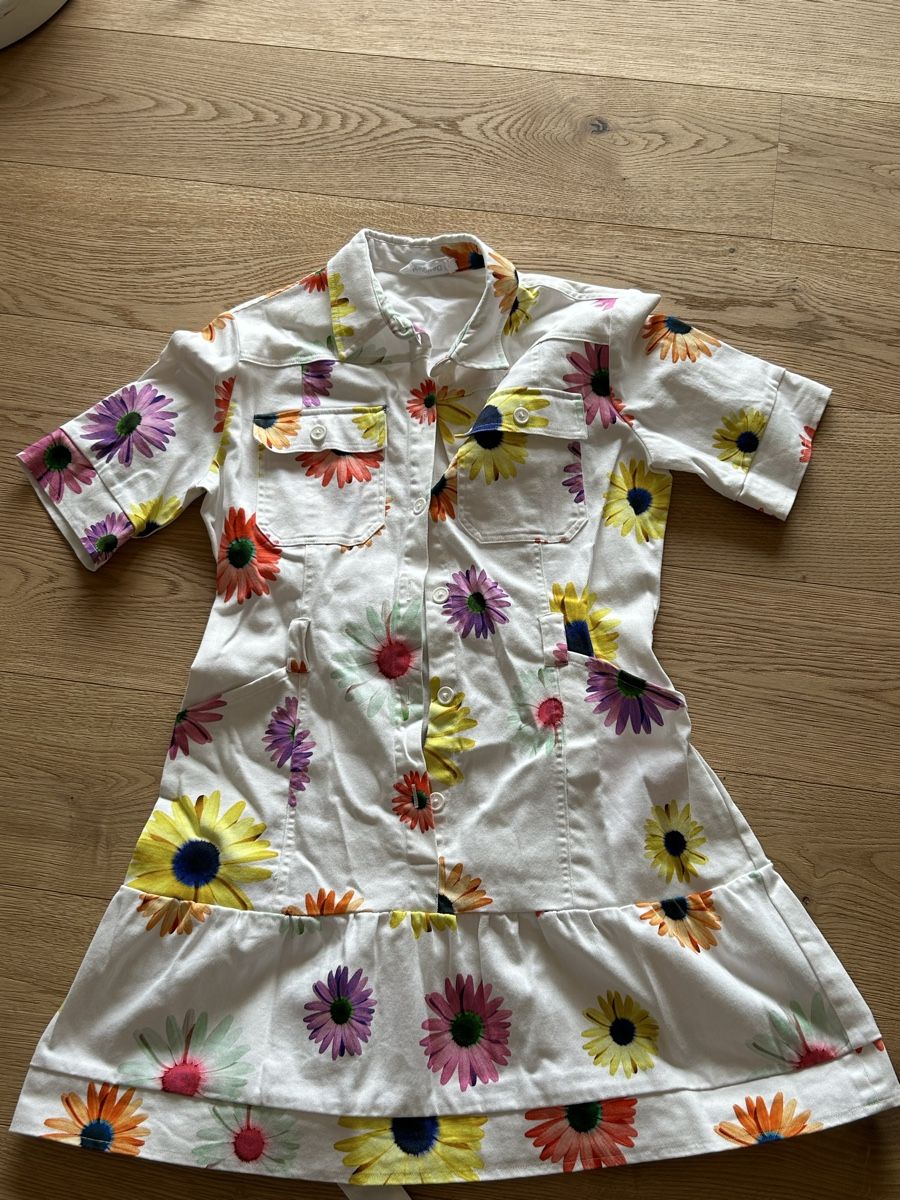 Desigual Vestiti: Robe Desigual imprimé fleurs blanc taille L courte – Usato da Miège venduto da Melaso