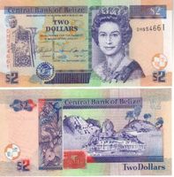 Elizabeth Belize 2 Dollar 2007  unz