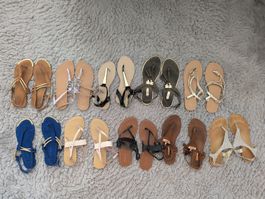 10 x Sommerschuhe Grösse 38 teilweise getragen / neu
