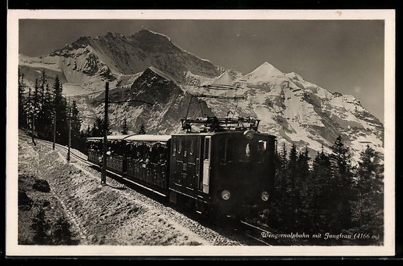 Ansichtskarten: AK Wengernalpbahn, Blick auf Jungfrau – Gebraucht aus Berlin von bartko-reher