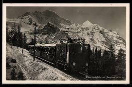 AK Wengernalpbahn, Blick auf Jungfrau