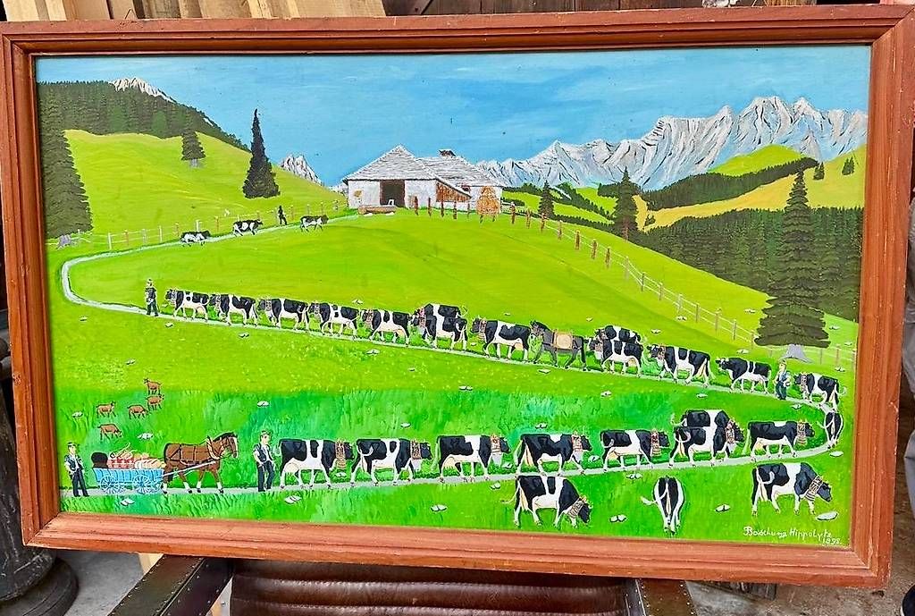Dipinti: Poya : tableau dHippolyte Boschung – Usato da Cressier FR venduto da poupoule0041