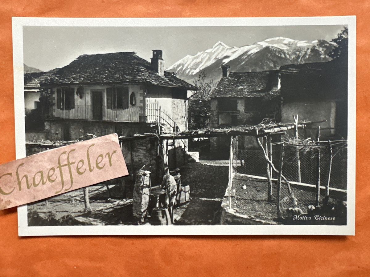 Ansichtskarten: Alte Ansichtskarte "Motivo Ticinese" – Gebraucht aus Zürich von Chaeffeler