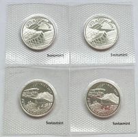 4 sehr schöne Schweizer Silber 20 Franken-Münzen 2011/2012